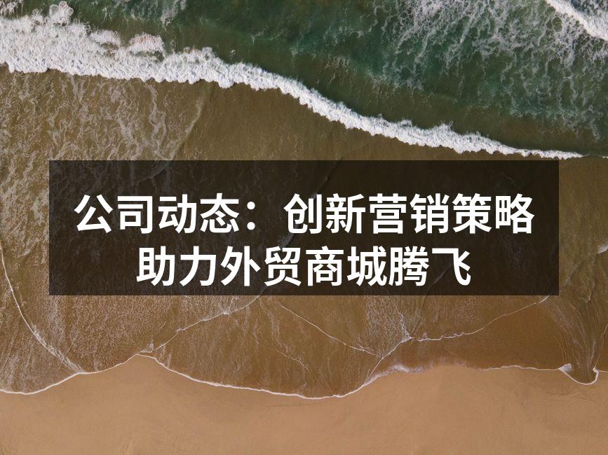 公司动态：创新营销策略助力外贸商城腾飞