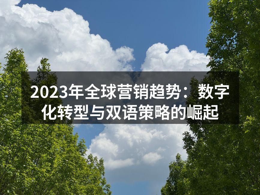 2023年全球营销趋势：数字化转型与双语策略的崛起